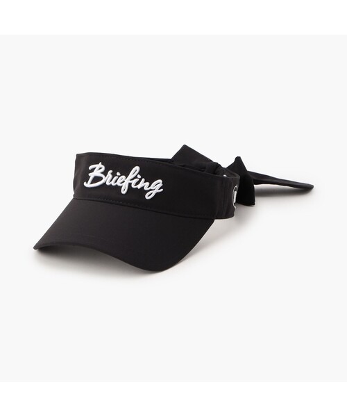 BRIEFING（ブリーフィング）の「【BRIEFING GOLF／ブリーフィングゴルフ】WOMEN'S RIBBON VISOR（サンバイザー・レディース・ホワイト/ブラック・FREE）」の2枚目の写真