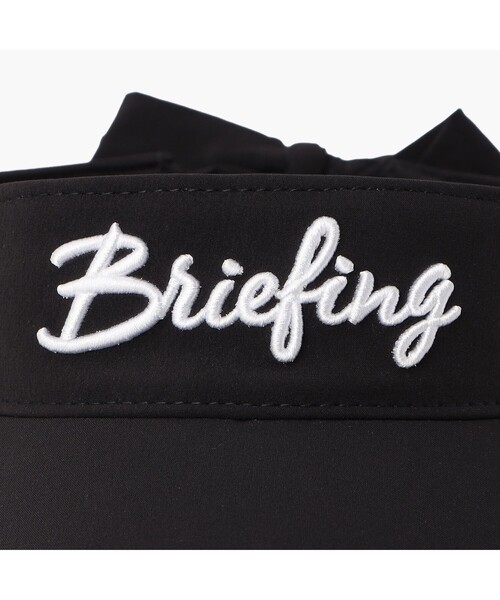 BRIEFING（ブリーフィング）の「【BRIEFING GOLF／ブリーフィングゴルフ】WOMEN'S RIBBON VISOR（サンバイザー・レディース・ホワイト/ブラック・FREE）」の3枚目の写真