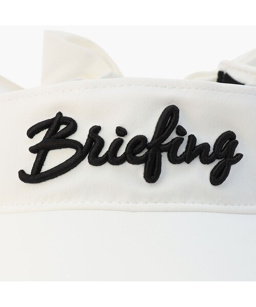 BRIEFING（ブリーフィング）の「【BRIEFING GOLF／ブリーフィングゴルフ】WOMEN'S RIBBON VISOR（サンバイザー・レディース・ホワイト/ブラック・FREE）」の5枚目の写真