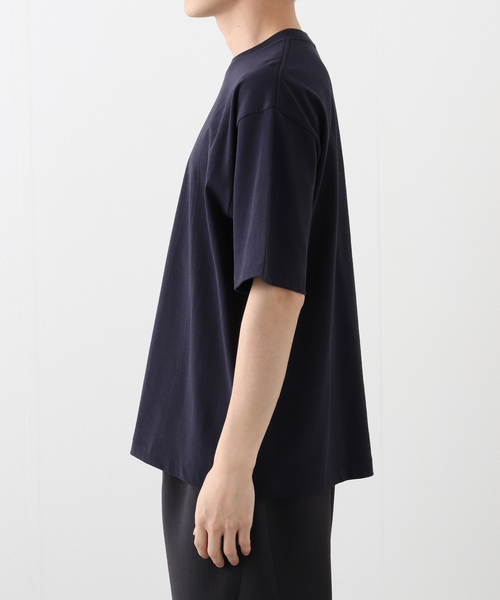 ATON(エイトン)の「ATON (エイトン) FRESCA PLATE LOOSE FIT T-SHIRT KKAGGM0040(Tシャツ/カットソー・メンズ・チャコールグレー/ネイビー/ホワイト・6/4)」の9枚目の写真