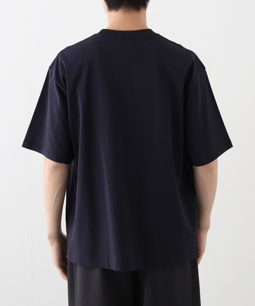 ATON(エイトン)の「ATON (エイトン) FRESCA PLATE LOOSE FIT T-SHIRT KKAGGM0040(Tシャツ/カットソー・メンズ・チャコールグレー/ネイビー/ホワイト・6/4)」の10枚目の写真