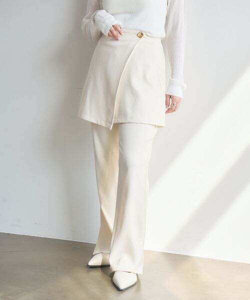 kivi（キヴィ）の「lap skirt&pants（その他パンツ・レディース・ブラック/ベージュ・FREE）」の2枚目の写真