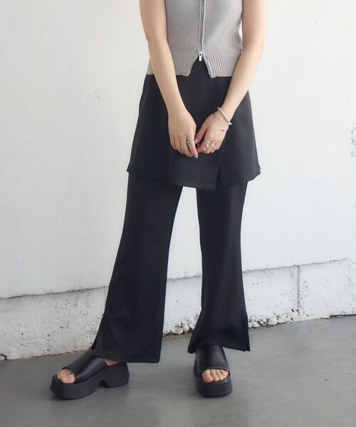 kivi（キヴィ）の「lap skirt&pants（その他パンツ・レディース・ブラック/ベージュ・FREE）」の6枚目の写真