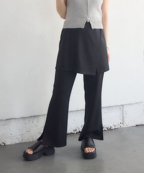 kivi（キヴィ）の「lap skirt&pants（その他パンツ・レディース・ブラック/ベージュ・FREE）」の5枚目の写真