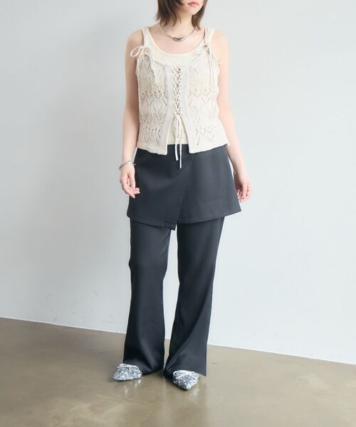 kivi（キヴィ）の「lap skirt&pants（その他パンツ・レディース・ブラック/ベージュ・FREE）」の3枚目の写真