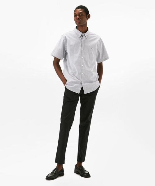 TOMMY HILFIGER(トミーヒルフィガー)の「オックスフォードストライプショートスリーブシャツ(シャツ/ブラウス・メンズ・ピンク/イエロー/ネイビー/ネイビー系・LARGE/MEDIUM/SMALL/X-LARGE)」の15枚目の写真