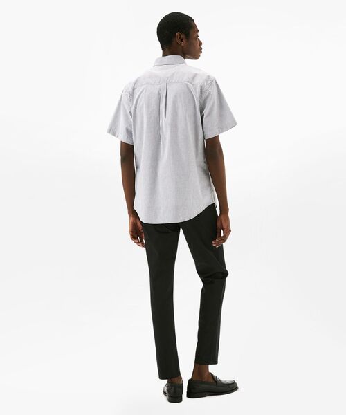 TOMMY HILFIGER(トミーヒルフィガー)の「オックスフォードストライプショートスリーブシャツ(シャツ/ブラウス・メンズ・ピンク/イエロー/ネイビー/ネイビー系・LARGE/MEDIUM/SMALL/X-LARGE)」の16枚目の写真