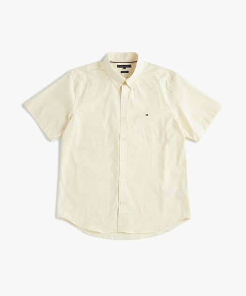 TOMMY HILFIGER(トミーヒルフィガー)の「オックスフォードストライプショートスリーブシャツ(シャツ/ブラウス・メンズ・ピンク/イエロー/ネイビー/ネイビー系・LARGE/MEDIUM/SMALL/X-LARGE)」の9枚目の写真