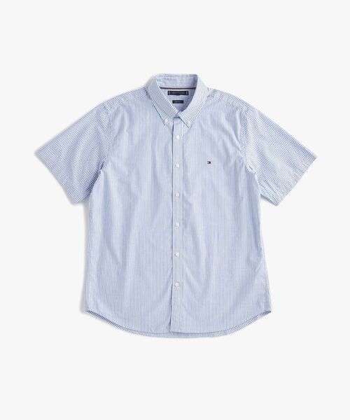 TOMMY HILFIGER(トミーヒルフィガー)の「オックスフォードストライプショートスリーブシャツ(シャツ/ブラウス・メンズ・ピンク/イエロー/ネイビー/ネイビー系・LARGE/MEDIUM/SMALL/X-LARGE)」の13枚目の写真