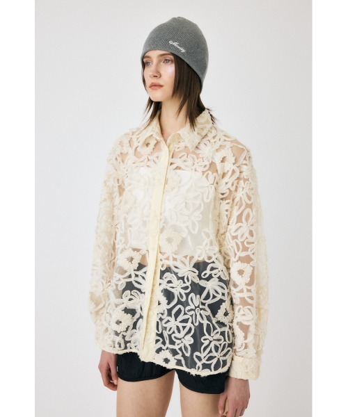 マウジー　リボンチュールシャツ RIBBON TULLE シャツ（シャツ/ブラウス）｜MOUSSY（マウジー）の