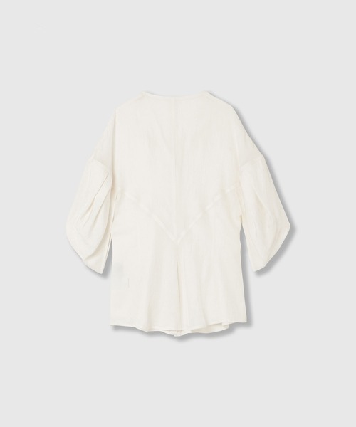 シングスザットマター THINGS THAT MATTER SWITCHING BLOUSE スイッチング ブラウス シャツ 半袖 F 白 ホワイト 0585TM0486P レディース SWITCHING BLOUSE / スイッチングブラウス（シャツ/ブラウス