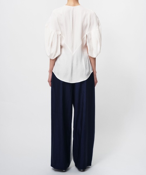 シングスザットマター THINGS THAT MATTER SWITCHING BLOUSE スイッチング ブラウス シャツ 半袖 F 白 ホワイト 0585TM0486P レディース SWITCHING BLOUSE / スイッチングブラウス（シャツ/ブラウス