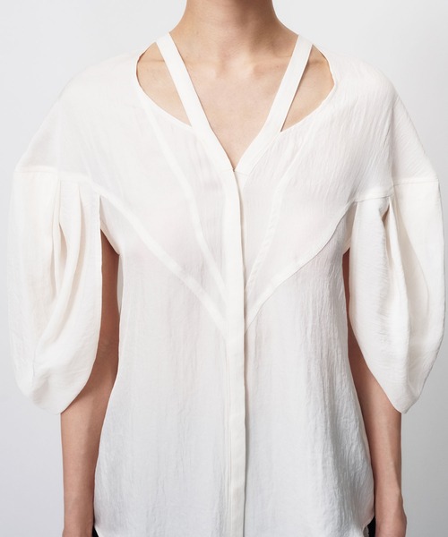 ブラウス シャツ SWITCHING BLOUSE / スイッチングブラウス レディース セール】SWITCHING BLOUSE / スイッチングブラウス（シャツ
