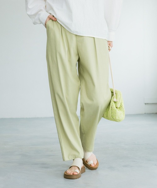 studio CLIP（スタディオクリップ）の「【みんなのリクエストパンツ】すっきりテーパードパンツ[トール・プラスサイズあり]（その他パンツ・レディース・ダークブルー/モカ/グリーン/ライトグリーン/レッド/ライトブルー/ライトグレー/ブラック・SMALL/MEDIUM/LARGE/X-LARGE/XX-LARGE/XXX-LARGE/PM/PL/TF）」の6枚目の写真