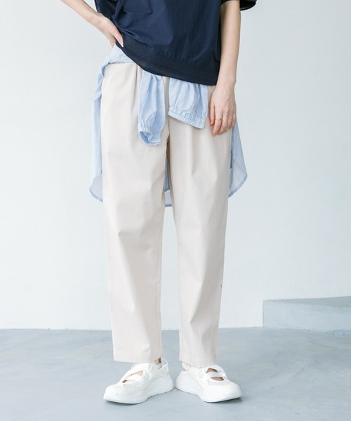 studio CLIP（スタディオクリップ）の「【みんなのリクエストパンツ】すっきりテーパードパンツ[トール・プラスサイズあり]（その他パンツ・レディース・ダークブルー/モカ/グリーン/ライトグリーン/レッド/ライトブルー/ライトグレー/ブラック・SMALL/MEDIUM/LARGE/X-LARGE/XX-LARGE/XXX-LARGE/PM/PL/TF）」の3枚目の写真