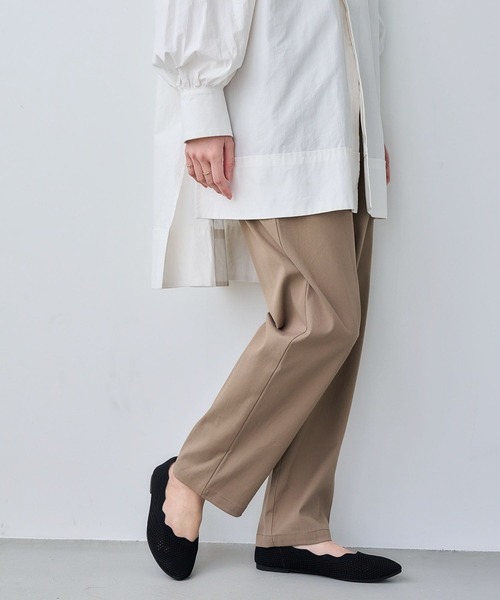 studio CLIP（スタディオクリップ）の「【みんなのリクエストパンツ】すっきりテーパードパンツ[トール・プラスサイズあり]（その他パンツ・レディース・ダークブルー/モカ/グリーン/ライトグリーン/レッド/ライトブルー/ライトグレー/ブラック・SMALL/MEDIUM/LARGE/X-LARGE/XX-LARGE/XXX-LARGE/PM/PL/TF）」の4枚目の写真