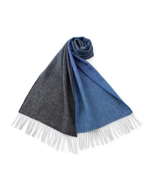 green label relaxing(グリーンレーベルリラクシング)の「II W GRADATION SLD マフラー◆(マフラー・メンズ・ダークグレー/ワインレッド/ネイビー・フリー)」の12枚目の写真