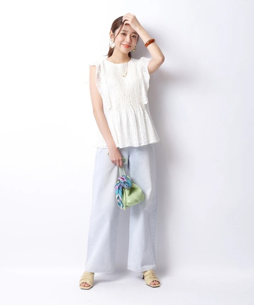 JUSGLITTY レースチュニックブラウス JUSGLITTY（ジャスグリッティー）の「レースチュニックブラウス