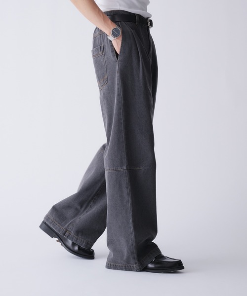 セール】2-TUCK DART WIDE DENIM PANTS / 2タックダーツワイドデニム セール】2-TUCK DART WIDE DENIM PANTS / 2タックダーツワイドデニム