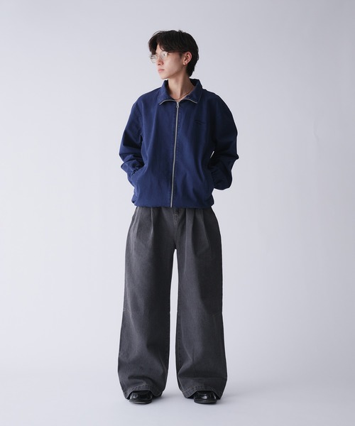 Adoon plain（アドーンプレーン）の「2-TUCK DART WIDE DENIM PANTS / 2タックダーツワイドデニムパンツ/バギーデニム（デニムパンツ・メンズ・インディゴブルー/ブラック・MEDIUM/LARGE/SMALL）」の16枚目の写真