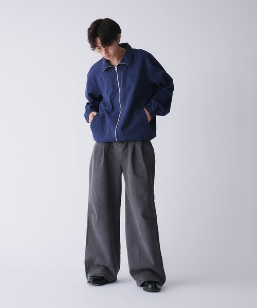 Adoon plain（アドーンプレーン）の「2-TUCK DART WIDE DENIM PANTS / 2タックダーツワイドデニムパンツ/バギーデニム（デニムパンツ・メンズ・インディゴブルー/ブラック・MEDIUM/LARGE/SMALL）」の17枚目の写真