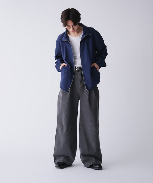Adoon plain（アドーンプレーン）の「2-TUCK DART WIDE DENIM PANTS / 2タックダーツワイドデニムパンツ/バギーデニム（デニムパンツ・メンズ・インディゴブルー/ブラック・MEDIUM/LARGE/SMALL）」の19枚目の写真