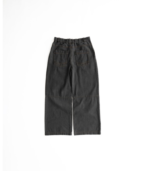 Adoon plain（アドーンプレーン）の「2-TUCK DART WIDE DENIM PANTS / 2タックダーツワイドデニムパンツ/バギーデニム（デニムパンツ・メンズ・インディゴブルー/ブラック・MEDIUM/LARGE/SMALL）」の5枚目の写真