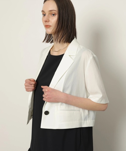 CADUNE ツイードニット半袖ジャケット　カデュネ　36 CADUNE（カデュネ）の「半袖ジャケット（その他アウター）」 - WEAR