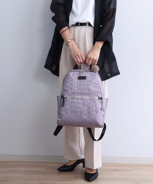 Kanana project(カナナプロジェクト)の「リュックサック カナナモノグラム3RD A4サイズ収納 13L 11916(バックパック/リュック・レディース・グレー/ブラック/ラベンダー/ライトベージュ/ネイビー・FREE)」の7枚目の写真