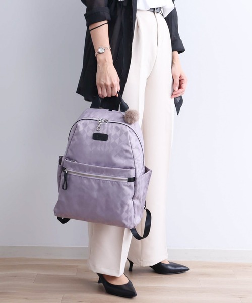Kanana project(カナナプロジェクト)の「リュックサック カナナモノグラム3RD A4サイズ収納 13L 11916(バックパック/リュック・レディース・グレー/ブラック/ラベンダー/ライトベージュ/ネイビー・FREE)」の8枚目の写真