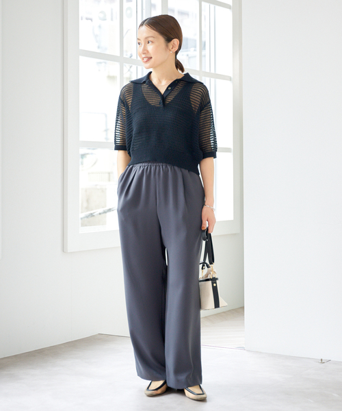 IENA（イエナ）の「【EMILY WEEK × IENA】コットンシルク リブタンクトップ（その他アンダーウェア/インナー・レディース・チャコールグレー/ホワイト/ピンク・36/38）」の4枚目の写真