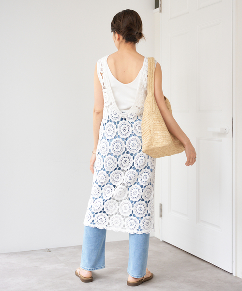 IENA（イエナ）の「【EMILY WEEK × IENA】コットンシルク リブタンクトップ（その他アンダーウェア/インナー・レディース・チャコールグレー/ホワイト/ピンク・36/38）」の6枚目の写真