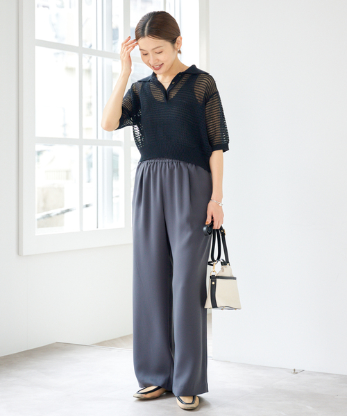 IENA（イエナ）の「【EMILY WEEK × IENA】コットンシルク リブタンクトップ（その他アンダーウェア/インナー・レディース・チャコールグレー/ホワイト/ピンク・36/38）」の13枚目の写真