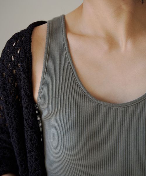 IENA（イエナ）の「【EMILY WEEK × IENA】コットンシルク リブタンクトップ（その他アンダーウェア/インナー・レディース・チャコールグレー/ホワイト/ピンク・36/38）」の19枚目の写真