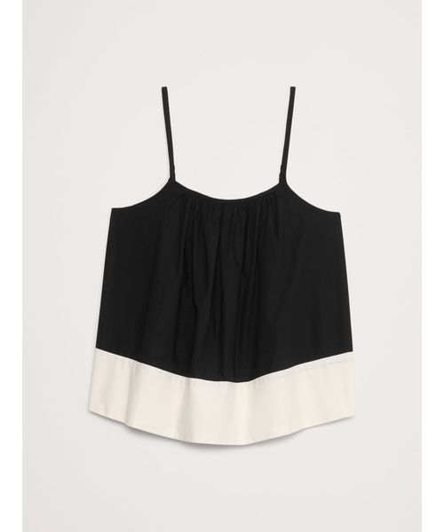 Banana Republic（バナナリパブリック）の「カラーブロック ポプリン タンクトップ（キャミソール・レディース・ブラック・XS/S/M/L）」の5枚目の写真
