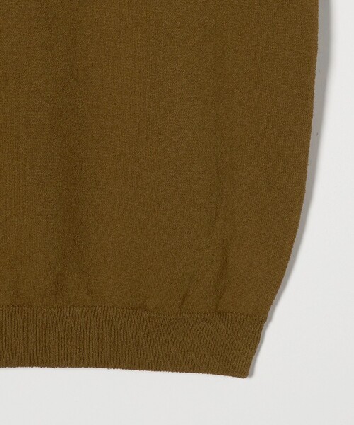 【MUSTARD】リングコットン 2ボタン ポロニット リングコットン 2ボタン ポロニット