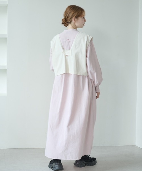 Crisp（クリスプ）の「ミリタリーショートベスト（ベスト・レディース・アイボリー/カーキ・FREE）」の5枚目の写真