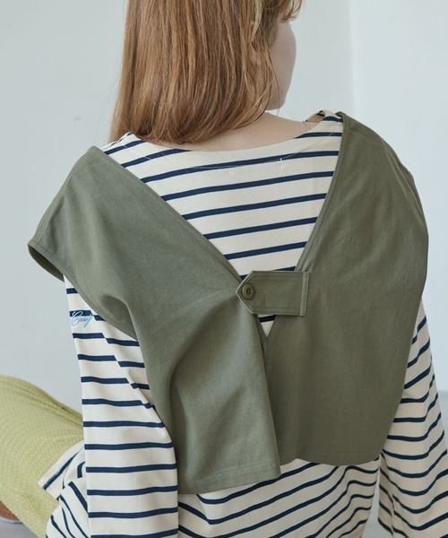 Crisp（クリスプ）の「ミリタリーショートベスト（ベスト・レディース・アイボリー/カーキ・FREE）」の20枚目の写真