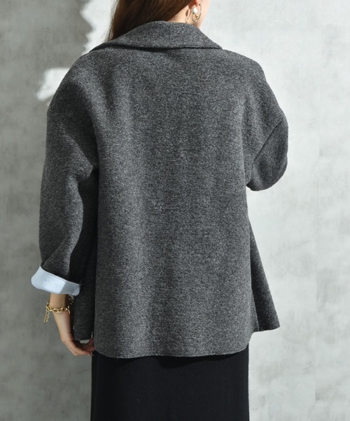 INTERPLANET（インタープラネット）の「【Ｓｅａｄｒａｋｅ】イタリアンエアリー配色ボンディングコート（その他アウター・レディース・ライトグレー/チャコールグレー・FREE）」の22枚目の写真