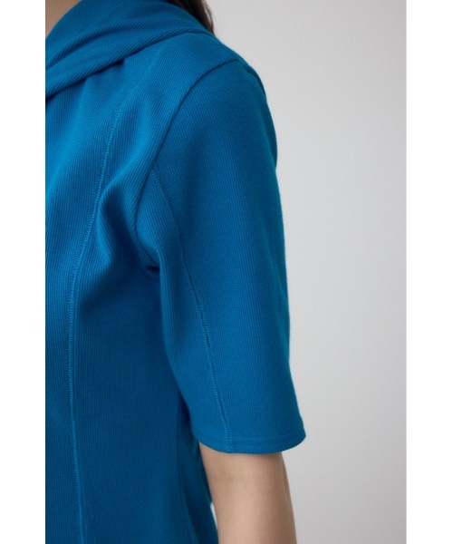 セール】ヘンリーネックフーディーリブトップス（Tシャツ/カットソー