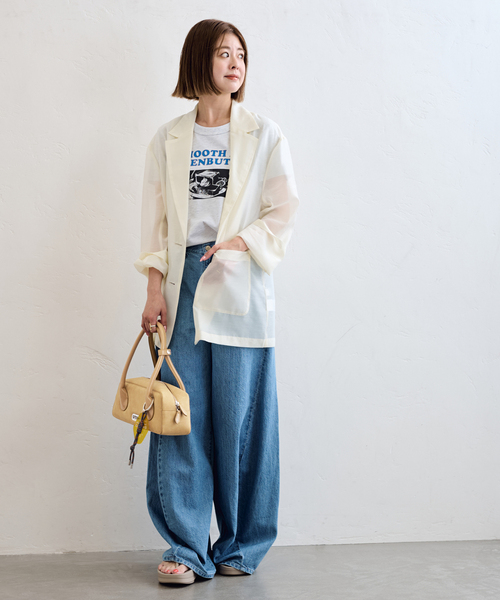 U by SPICK&SPAN（ユーバイスピックアンドスパン）の「OUTDOOR/アウトドア 別注LONG HANDLE BAG（ボストンバッグ・レディース・ベージュ/ブラウン・FREE）」の20枚目の写真