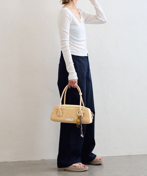 U by SPICK&SPAN（ユーバイスピックアンドスパン）の「OUTDOOR/アウトドア 別注LONG HANDLE BAG（ボストンバッグ・レディース・ベージュ/ブラウン・FREE）」の17枚目の写真