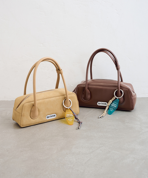 U by SPICK&SPAN（ユーバイスピックアンドスパン）の「OUTDOOR/アウトドア 別注LONG HANDLE BAG（ボストンバッグ・レディース・ベージュ/ブラウン・FREE）」の3枚目の写真