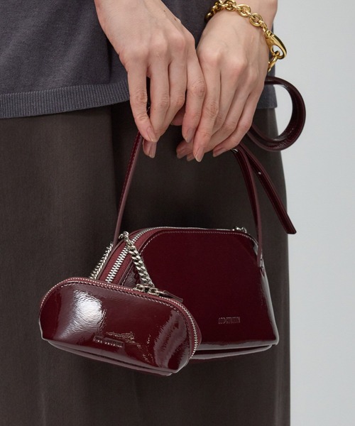 ADD CULUMN（アドカラム）の「【ADD CULUMN】FIGRE POCHET（ショルダーバッグ・レディース・ブラック/ボルドー・フリー）」の10枚目の写真