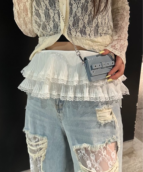 FOREVER 21（フォーエバー トゥエンティーワン）の「【2025SS】ギャザーフリルベルト（ベルト・レディース・グレー/ブラック/ホワイト・FREE）」の9枚目の写真