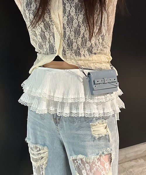 FOREVER 21（フォーエバー トゥエンティーワン）の「【2025SS】ギャザーフリルベルト（ベルト・レディース・グレー/ブラック/ホワイト・FREE）」の18枚目の写真