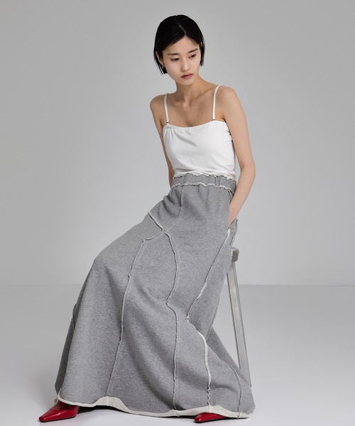 STUDIOUS(ステュディオス)の「【STUDIOUS/ステュディオス】Back Pile Mermaid SK/バックパイルマーメイドスカート(スカート・レディース・ダークグレー/ライトグレー・1/2)」の6枚目の写真