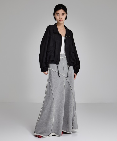 STUDIOUS(ステュディオス)の「【STUDIOUS/ステュディオス】Back Pile Mermaid SK/バックパイルマーメイドスカート(スカート・レディース・ダークグレー/ライトグレー・1/2)」の8枚目の写真