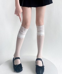 Mayree | 【urge select】シアー レース切り替え ハイソックス(ソックス/靴下)