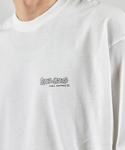 Mark Gonzales(マーク・ゴンザレス)の「【MARK GONZALES/マークゴンザレス 別注】ロゴプリント オーバーサイズTシャツ(Tシャツ/カットソー・メンズ・ブラック/ホワイト・LL/L/M/S)」の18枚目の写真